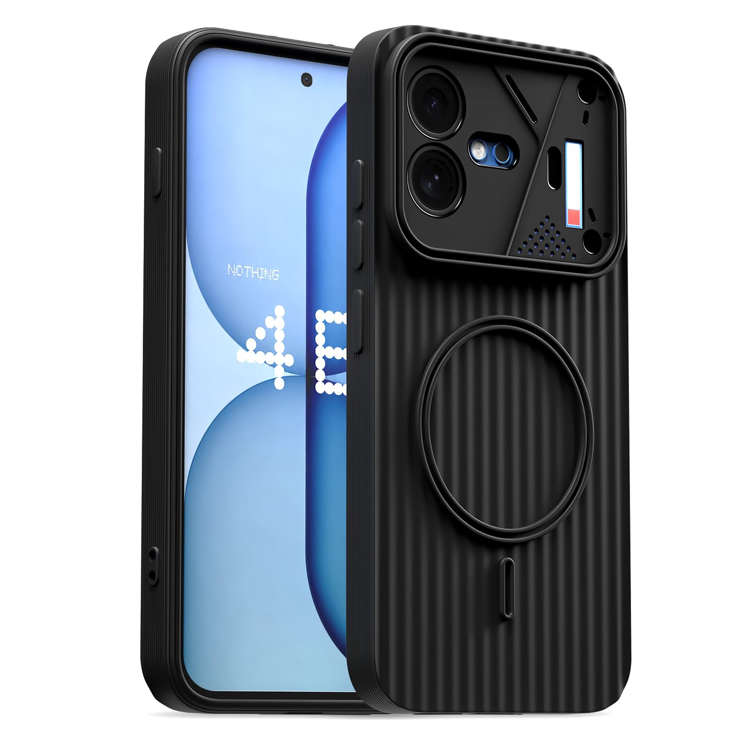Pikkme black phone cover for Nothing Phone 4b 5G