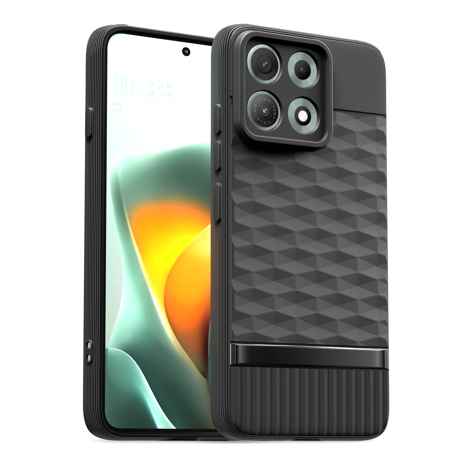 Black mobile back cover for Moto Edge 70 Max 5G – Pikkme