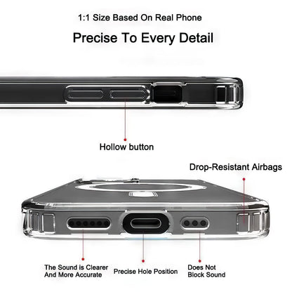 Pikkme iPhone 12/12 Pro Mag-Safe Crystal Clear | TPU & Polycarbonate Back Cover (Transparent)