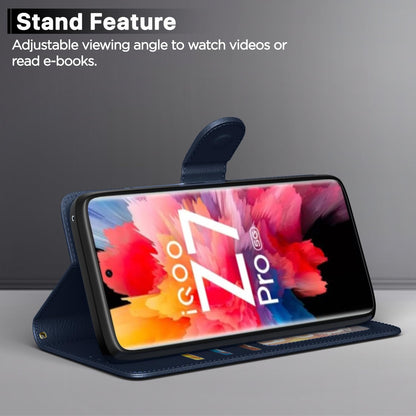 Vivo T2 Pro 5G Wallet mobile flip cover in blue by Pikkme – photo 3