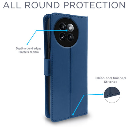 Pikkme Xiaomi Civi 4 Pro 5G, Xiaomi 14 Civi 5G Vintage Flip Cover (Blue)