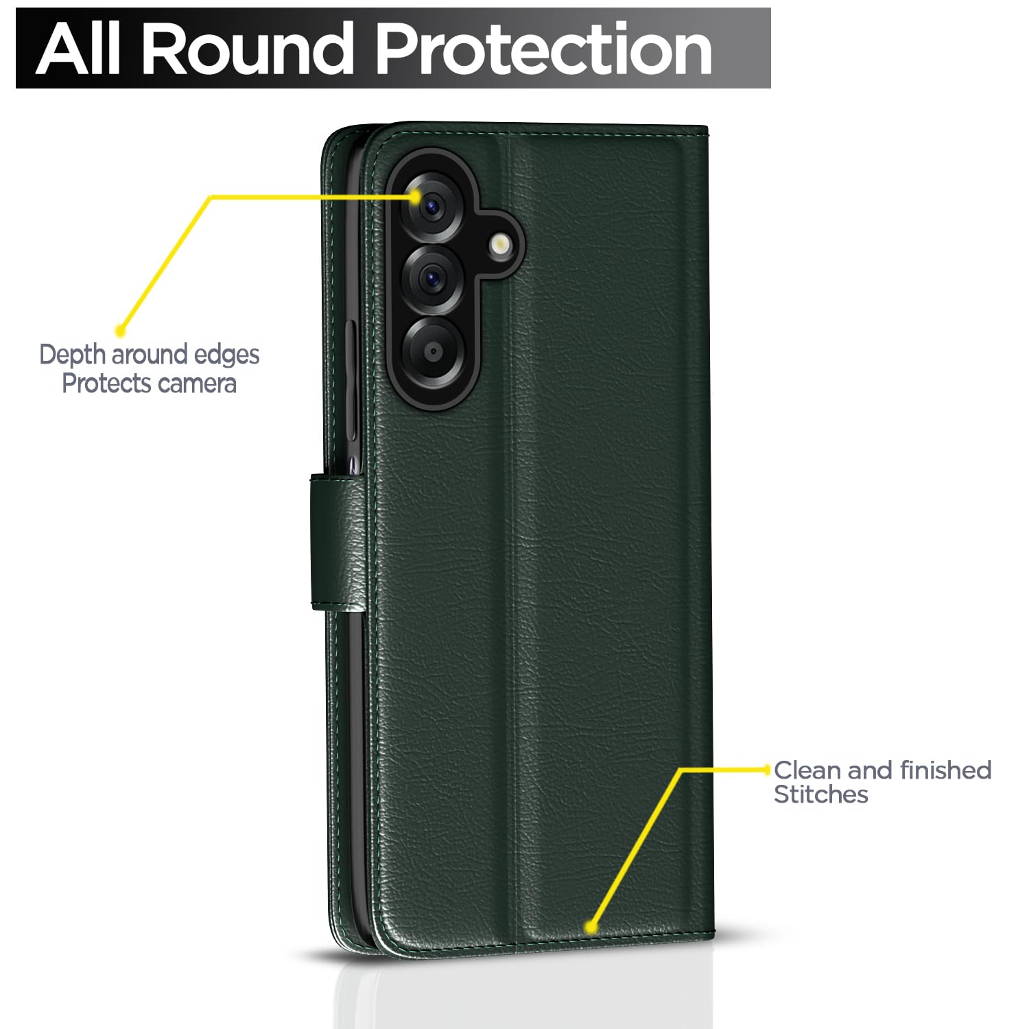Pikkme green Wallet flip case for Samsung A26 5G – photo 4