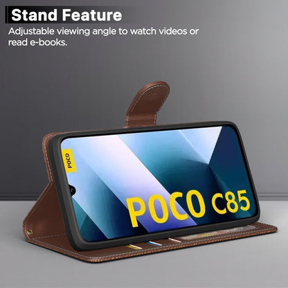 Pikkme tan flip cover for Poco C85 5G – photo 3