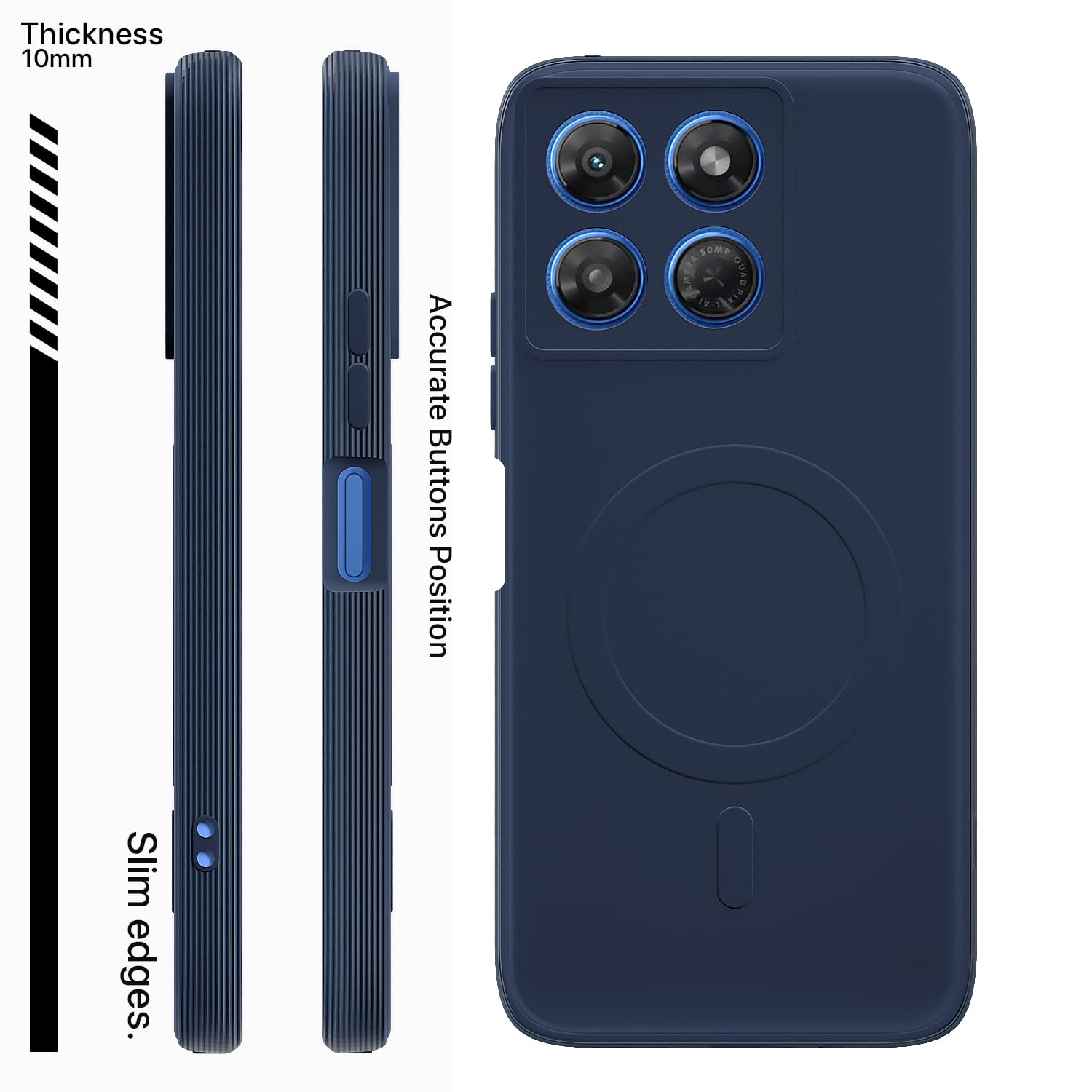 Blue MagSafe mobile cover for Moto G37 5G – Pikkme – photo 3