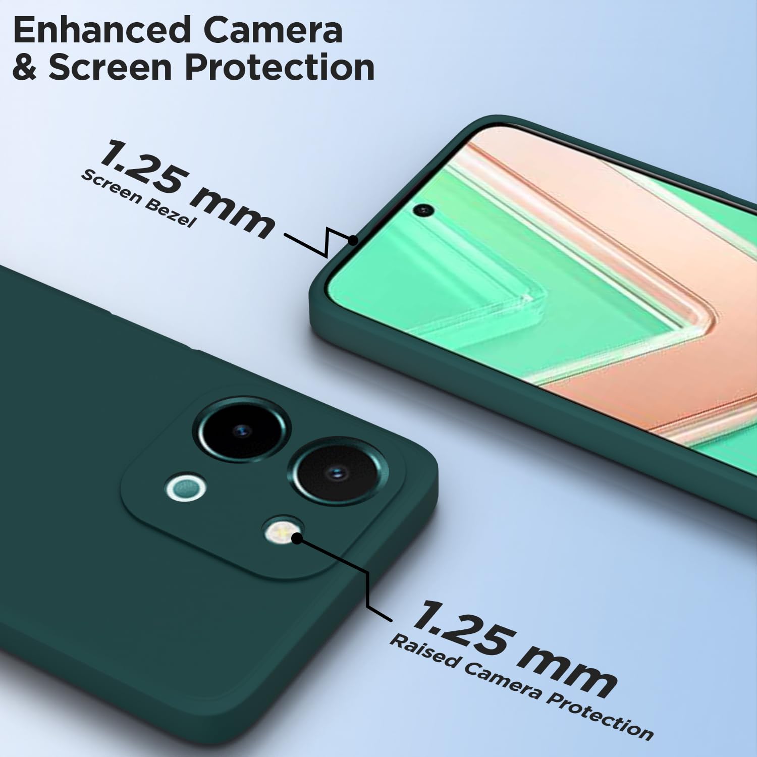 Vivo Y28 4G Matte mobile cover in green by Pikkme – photo 6