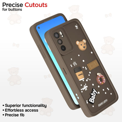 Oppo Reno 6 5G Silicone mobile back cover in brown by Pikkme – photo 6