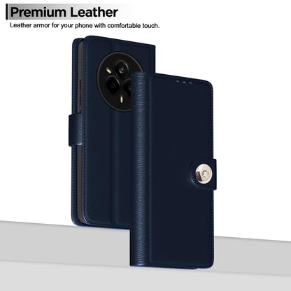 Pikkme blue Button mobile flip cover for Realme 14 Pro 5G – photo 2