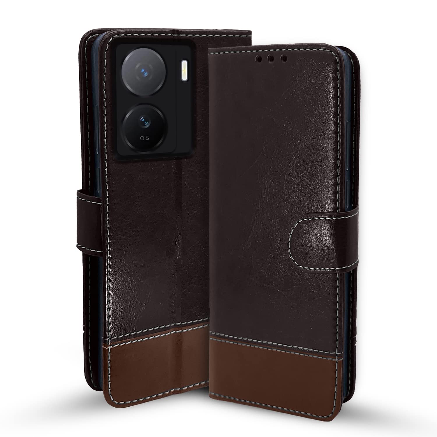 iQOO Z7/Z7s 5G Magnetic mobile flip cover in coffee & brown by Pikkme