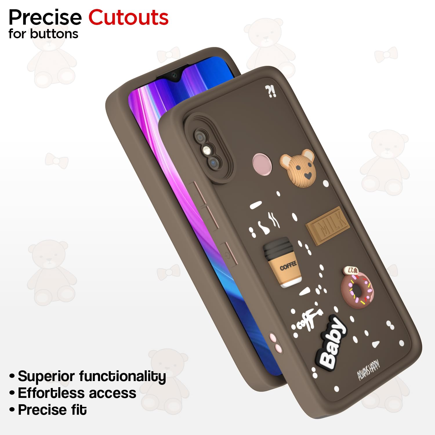 Pikkme brown mobile back cover for Redmi Note 5 Pro – photo 6