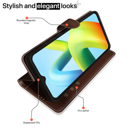 Pikkme brown & coffee Magnetic flip cover for Redmi A1/A2 – photo 3
