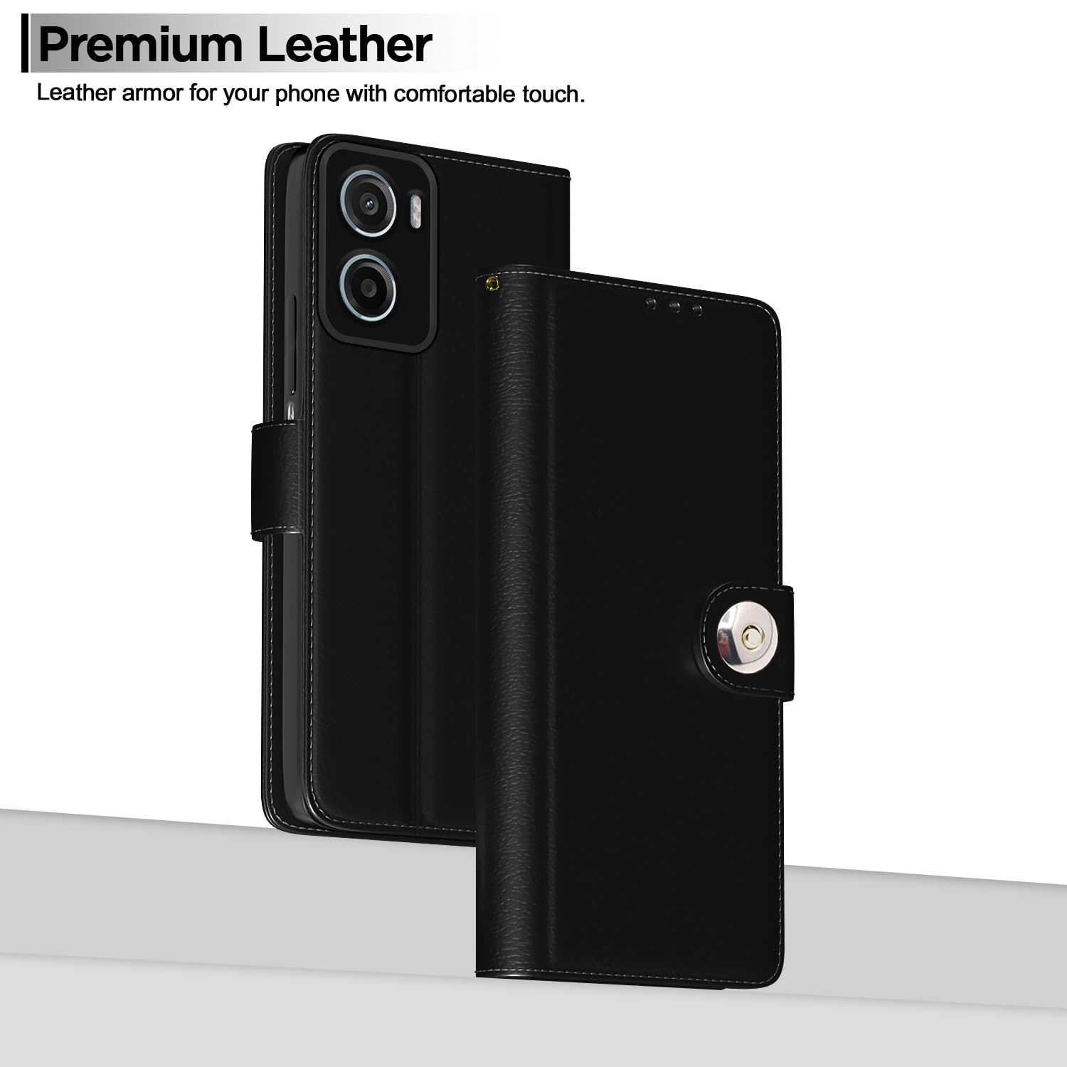 Pikkme Moto G05 Button black flip case – photo 2