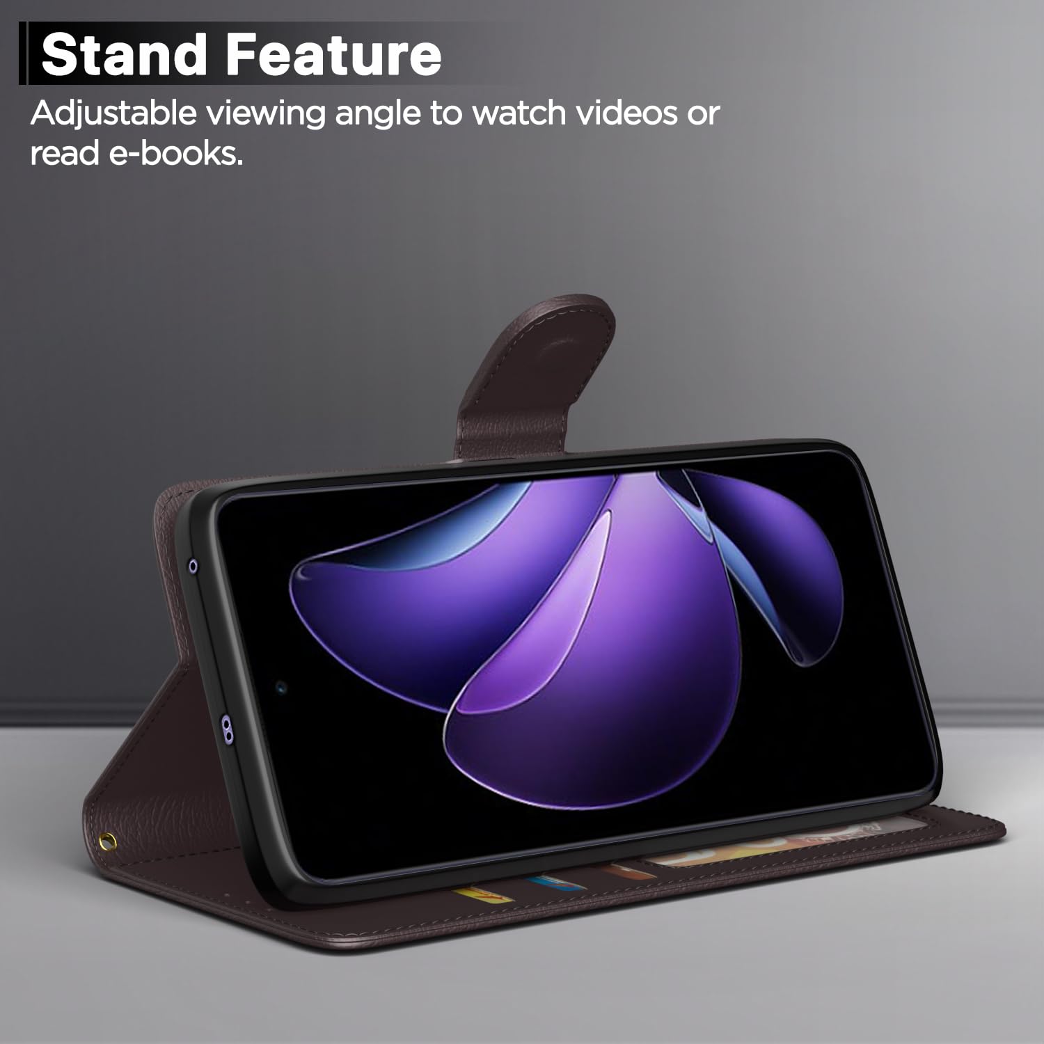 Pikkme coffee Wallet flip cover for Oppo Reno 13F 5G – photo 3