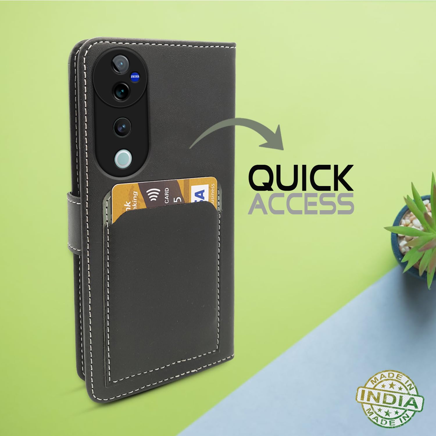 Pikkme grey Magnetic flip case for Vivo V40/V40 Pro/T3 Ultra 5G – photo 6