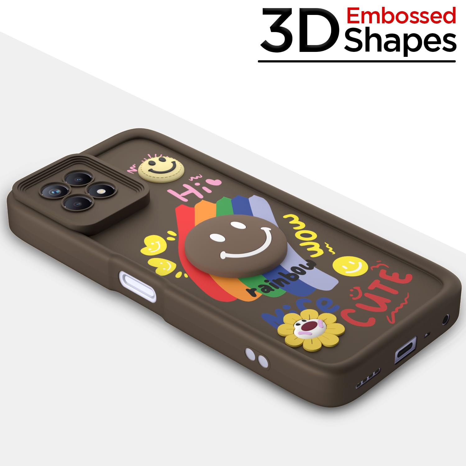 Realme Narzo 50/8i 4G Soft Silicone mobile cover in brown by Pikkme – photo 3