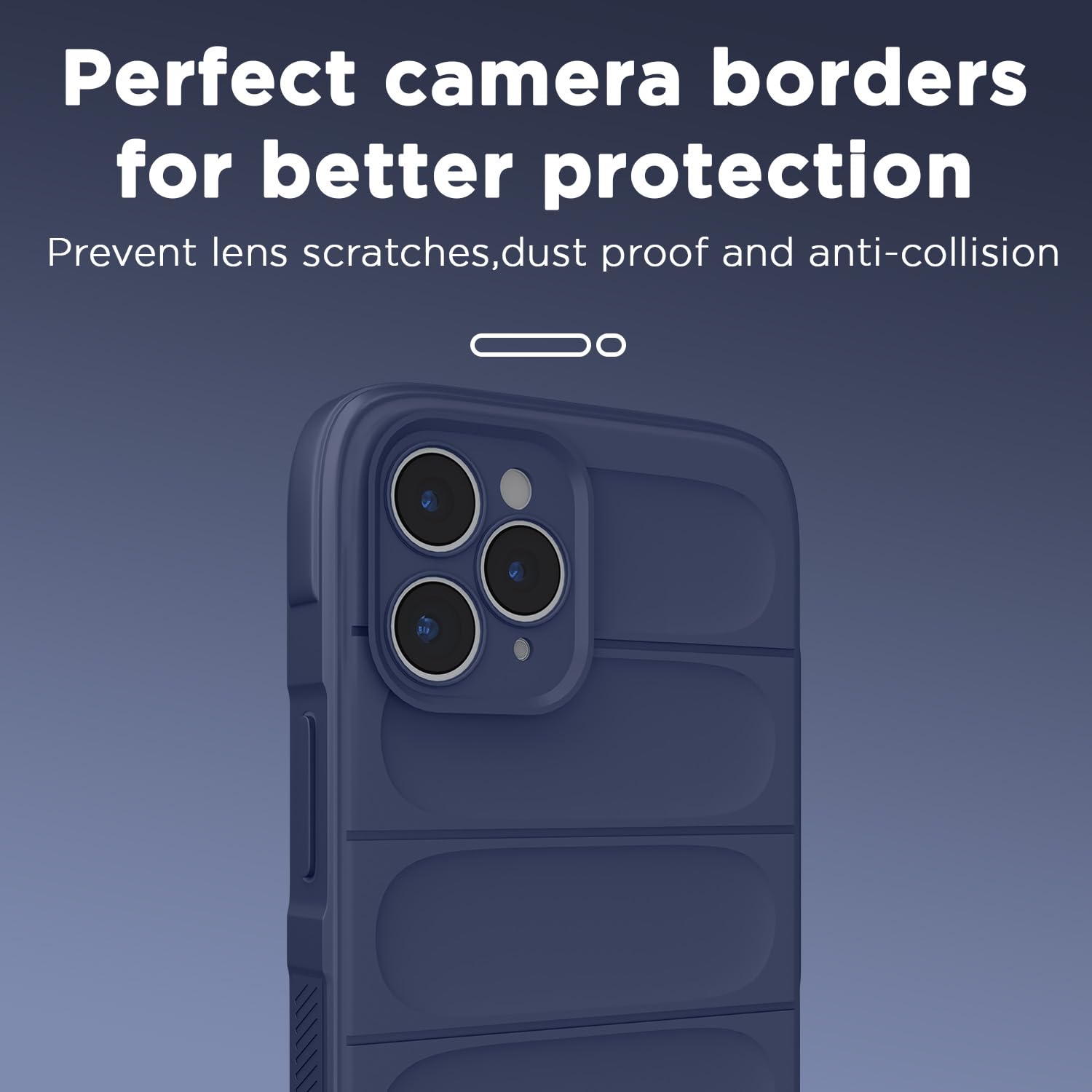 Pikkme iPhone 11 Pro ZigZag Soft matte Liquid Silicone Back Cover (Blue)