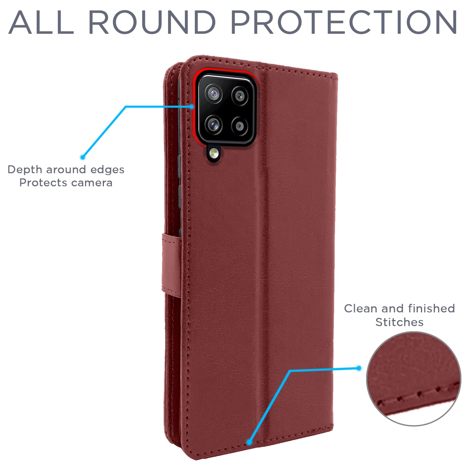 Pikkme Samsung Galaxy F62 Vintage Flip Cover (Brown)