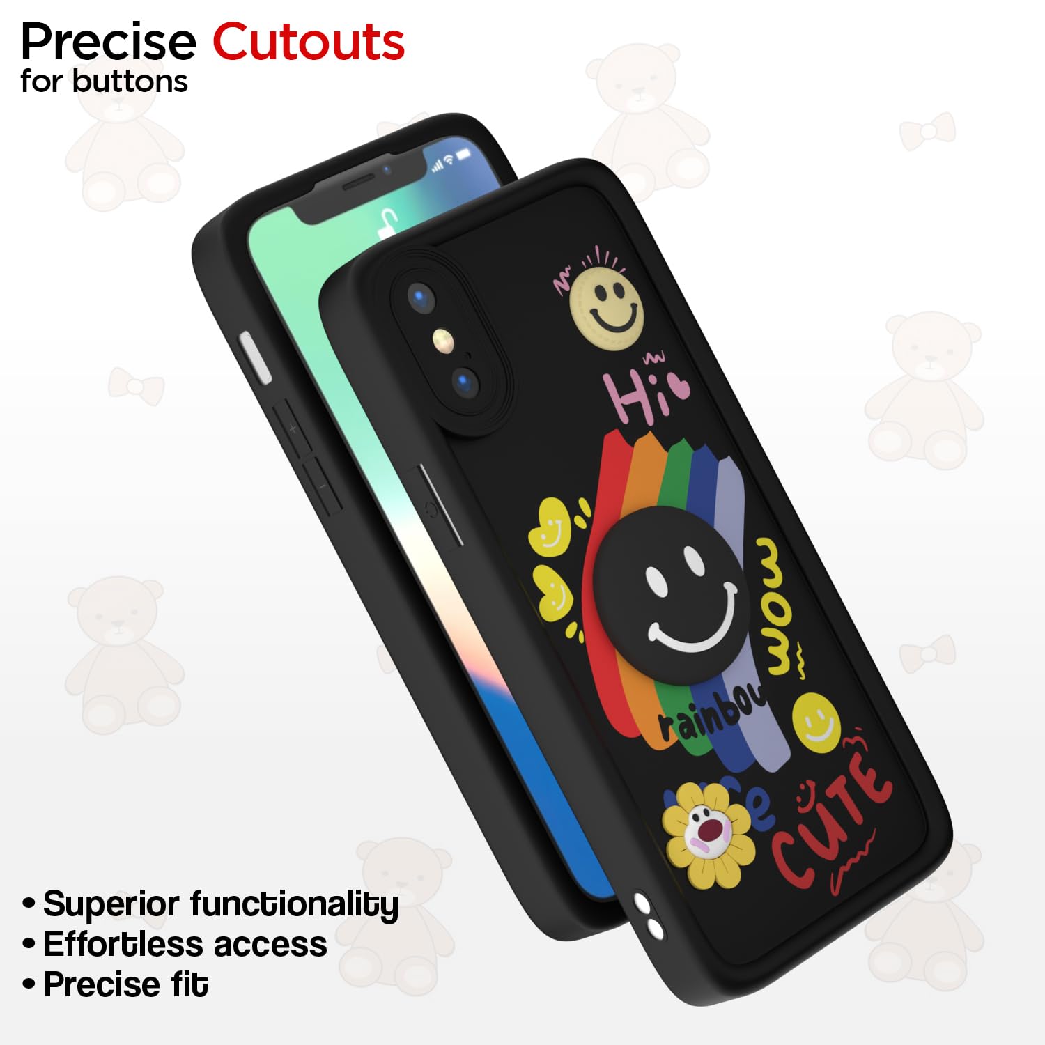 iPhone X/XS mobile back cover in black by Pikkme – photo 6