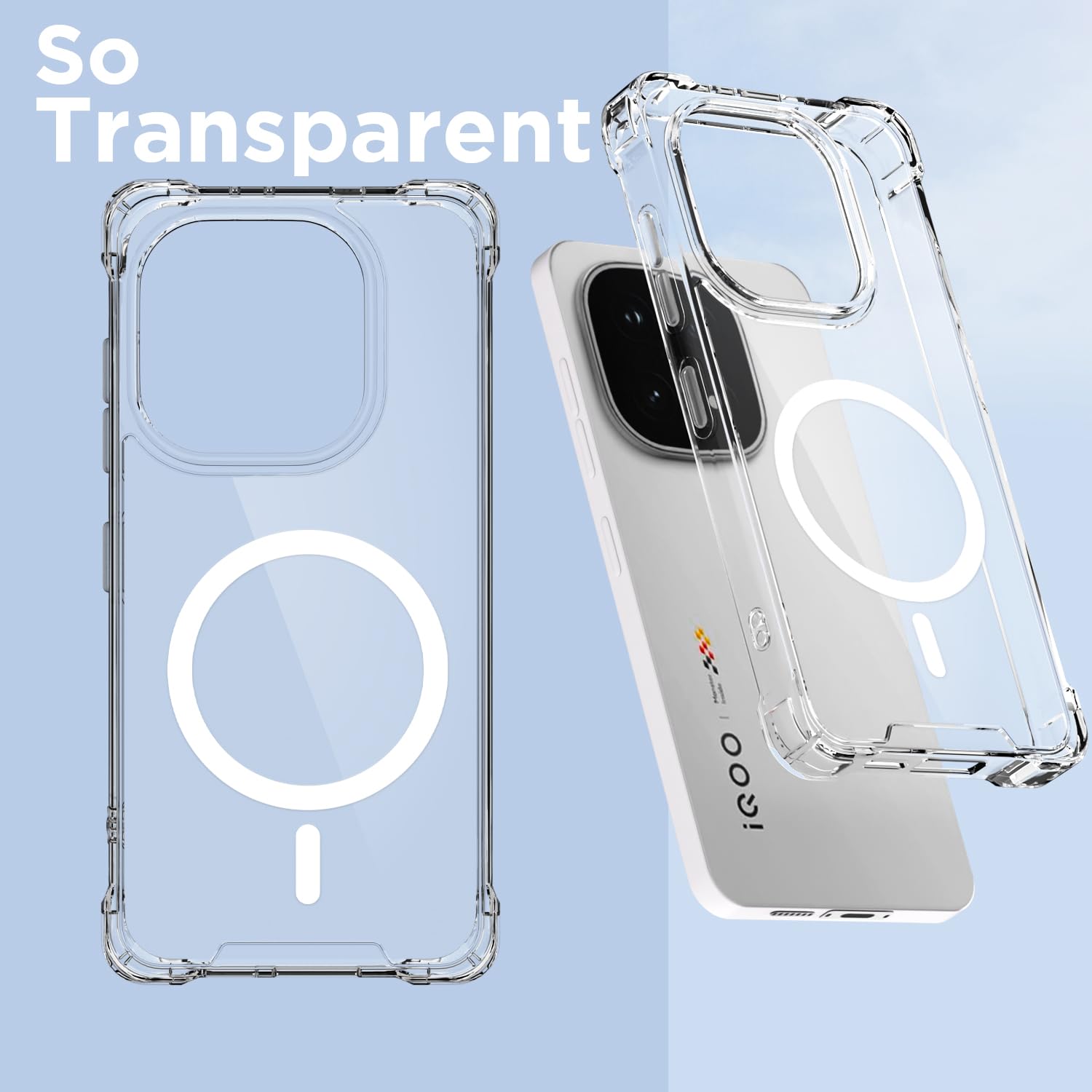 iQOO 15 5G phone cover in transparent mag-safe by Pikkme – photo 2