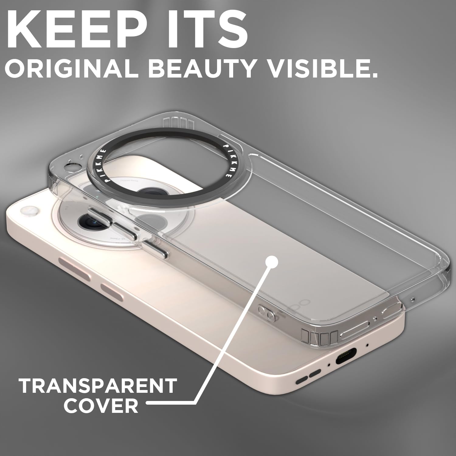 Pikkme Oppo Find X8 5G Transring Back Cover (Transparent)