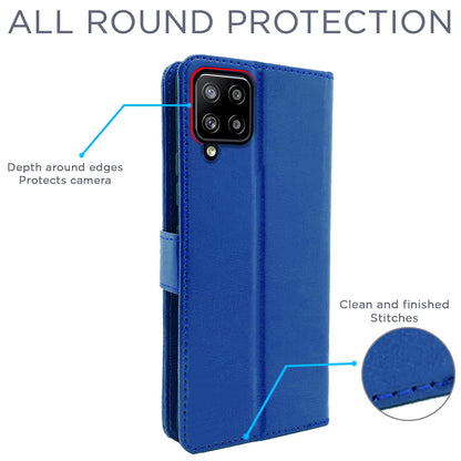 Samsung M42 Wallet flip case in blue by Pikkme – photo 4