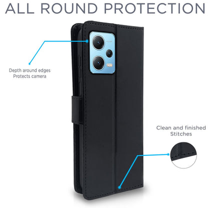 Pikkme Redmi Note 12 Pro Plus 5G black mobile flip cover – photo 4