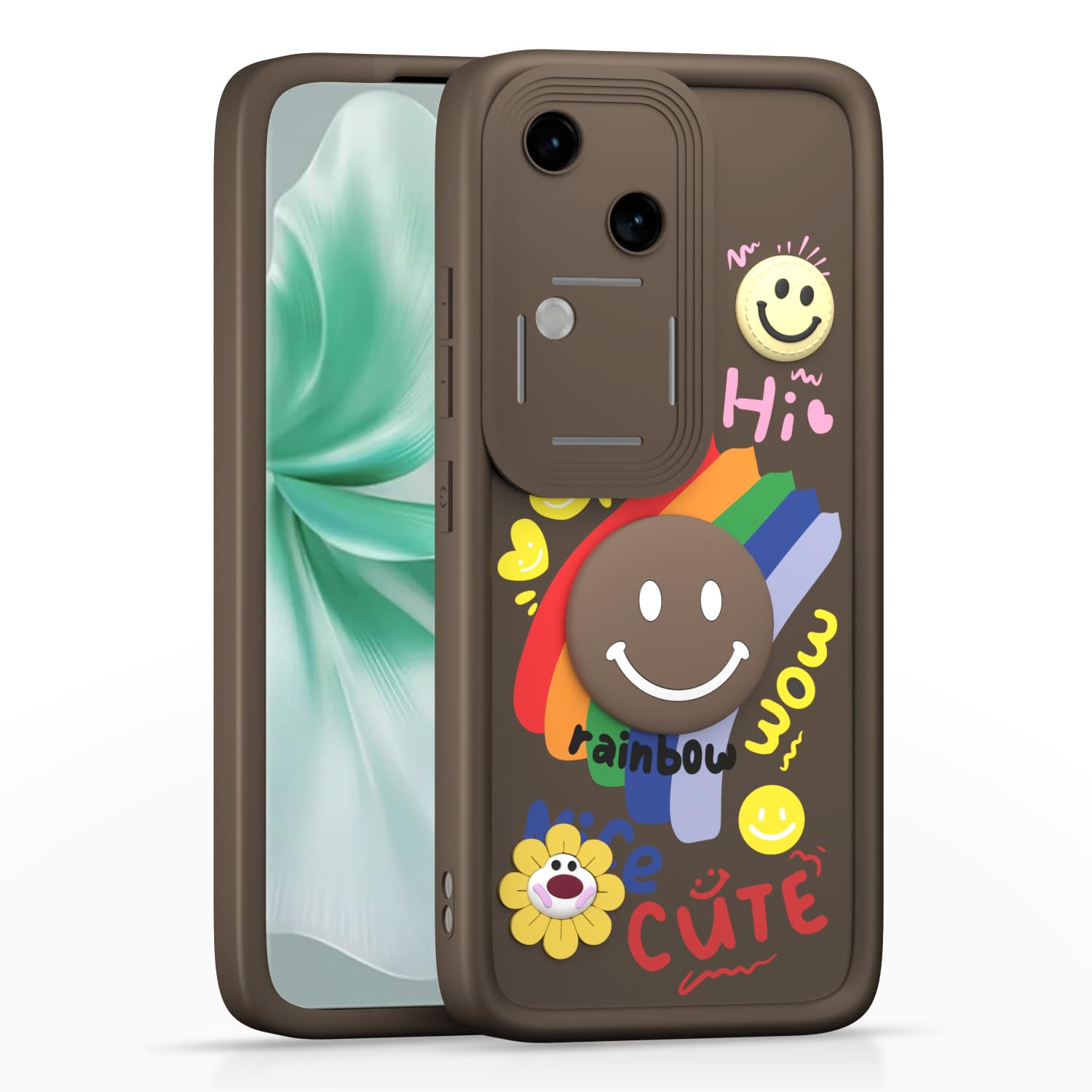 Brown mobile back cover for Vivo V30/V30 Pro 5G – Pikkme