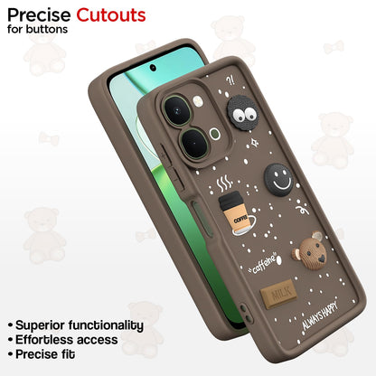 Pikkme brown Silicone phone cover for Vivo T5x/Y51 Pro/iQOO Z11x 5G/3D – photo 6