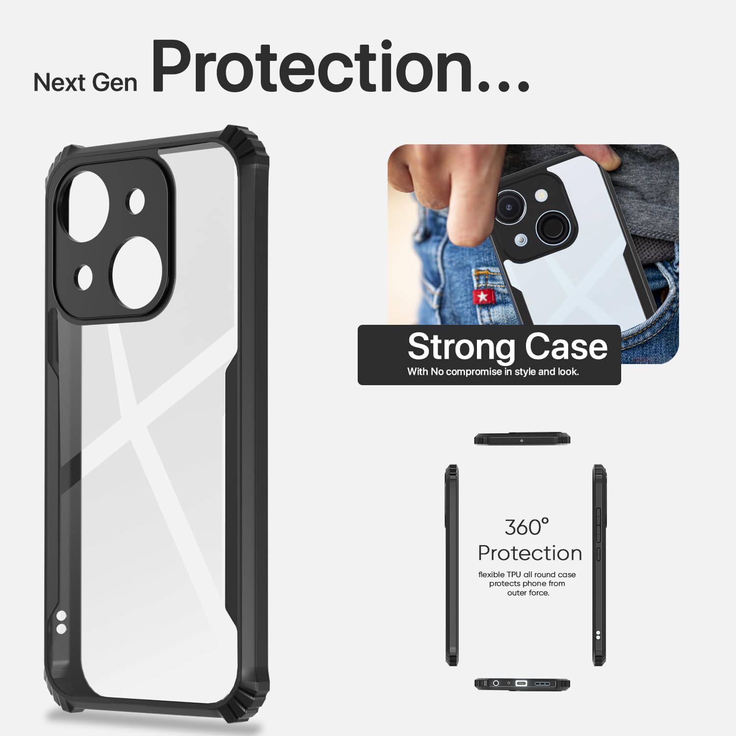 Itel A50C mobile cover in black by Pikkme – photo 7