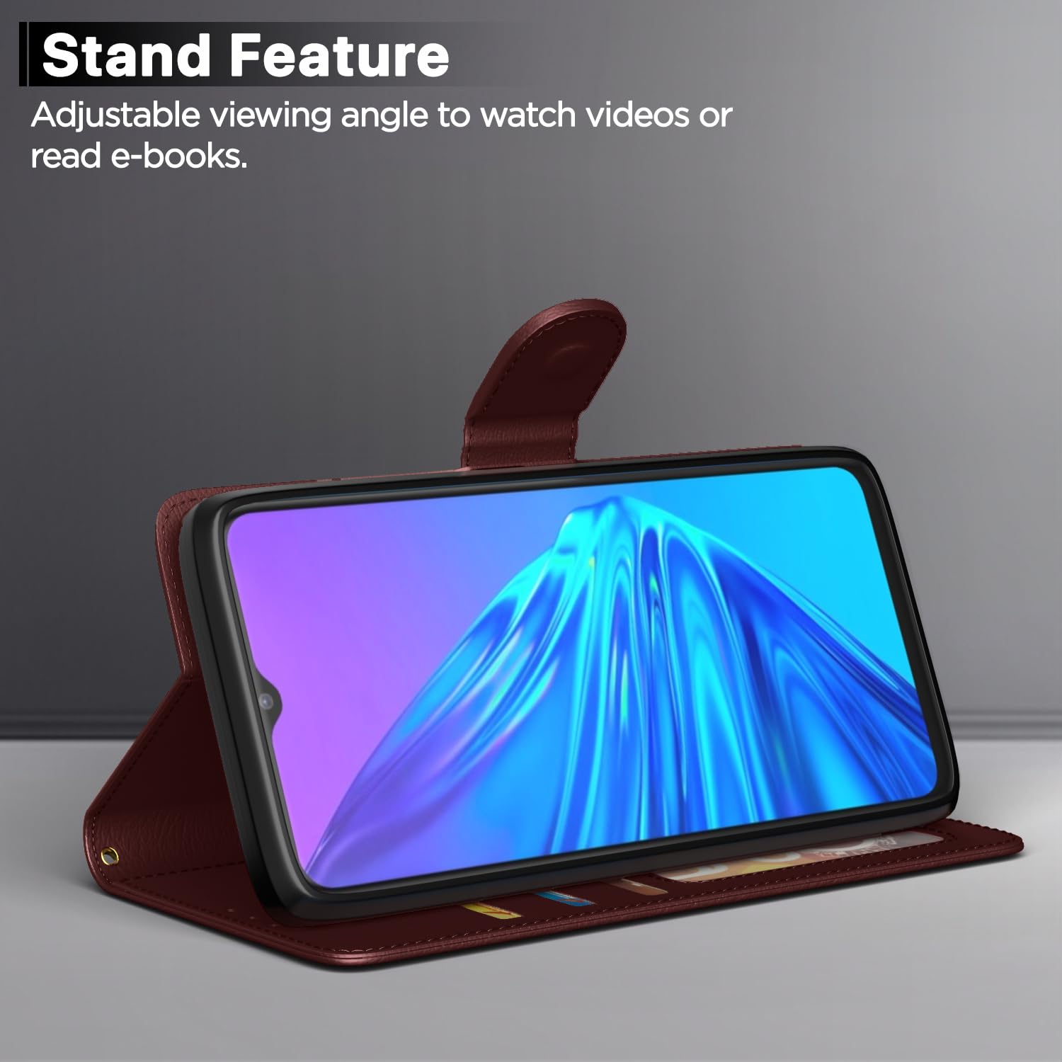 Pikkme RealMe 5/5s/5i Wallet brown flip case – photo 3