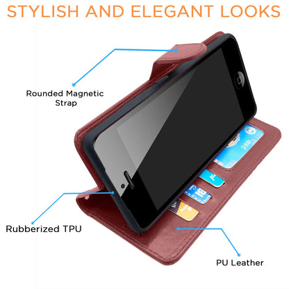 Pikkme iPhone 7/8 Vintage Flip Cover (Brown)