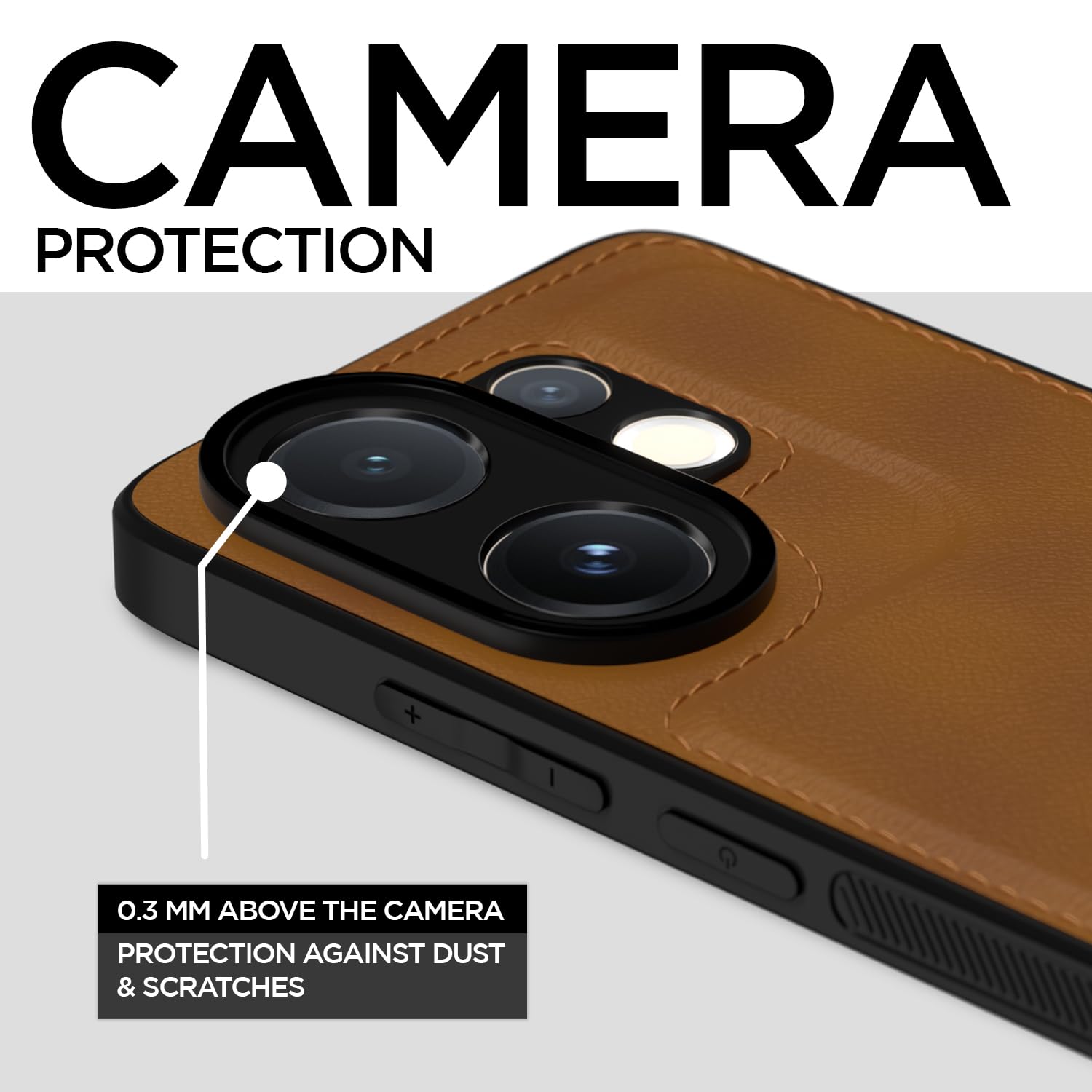 Pikkme brown mobile back cover for Vivo V60/T4 Pro 5G – photo 3