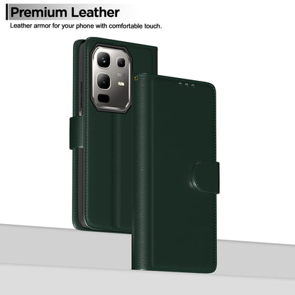 Pikkme Infinix Note 50x 5G Vintage Flip Cover (Green)