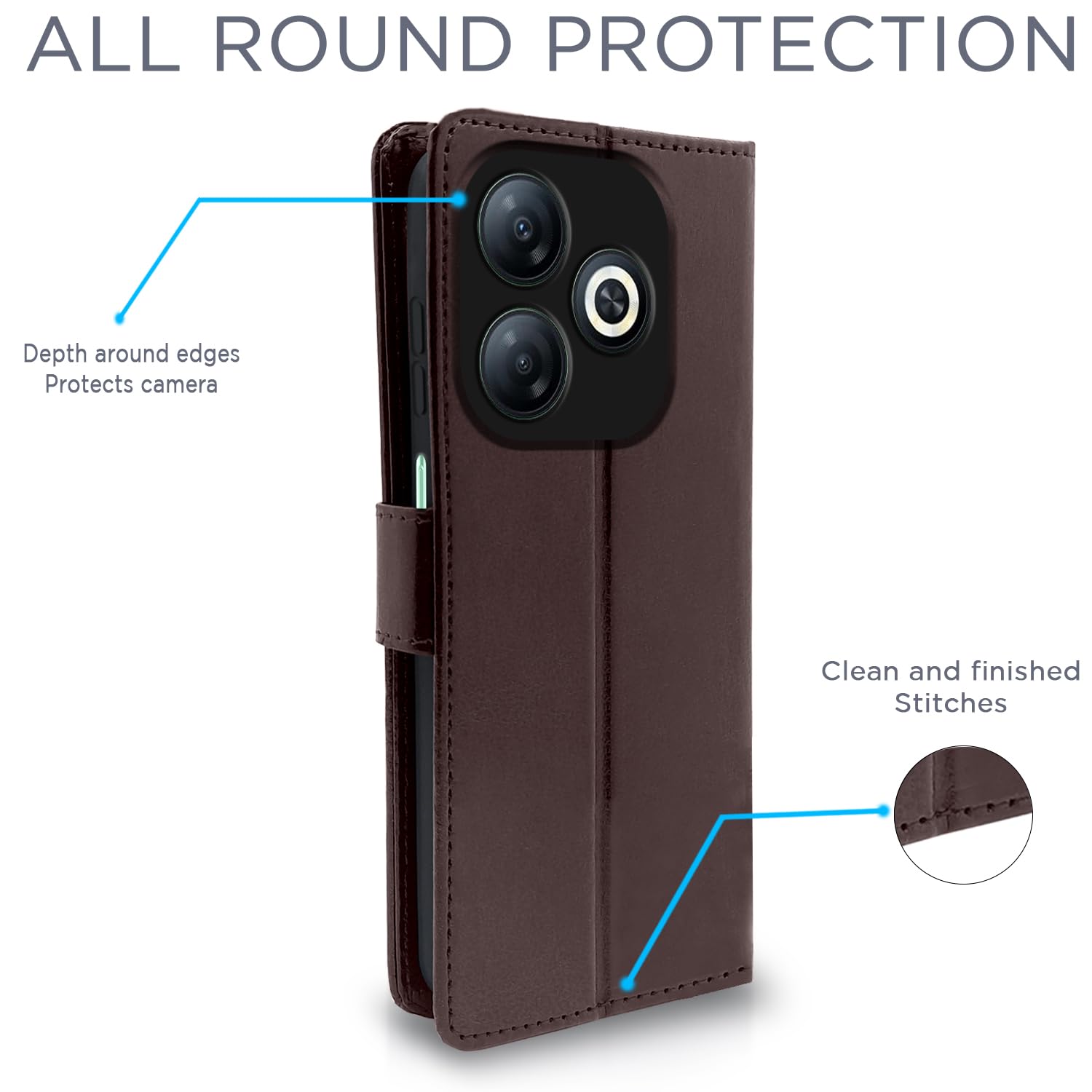Pikkme coffee flip cover for Infinix Smart 8 – photo 4