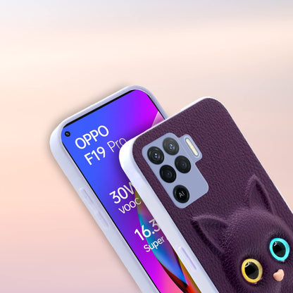 Pikkme Oppo F19 Pro Cat purple back cover – photo 6