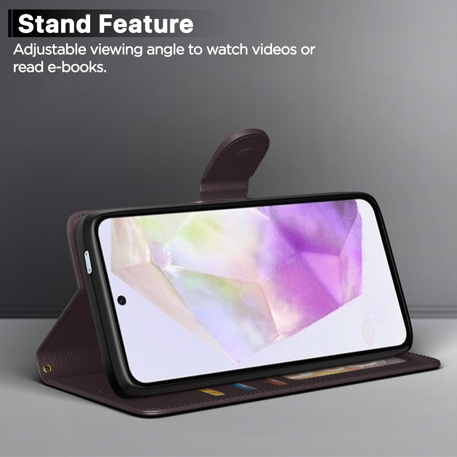 Pikkme Samsung A56 5G Wallet coffee flip case – photo 3