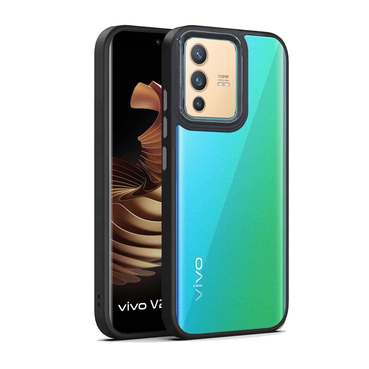 Pikkme black mobile cover for Vivo V23 Pro 5G