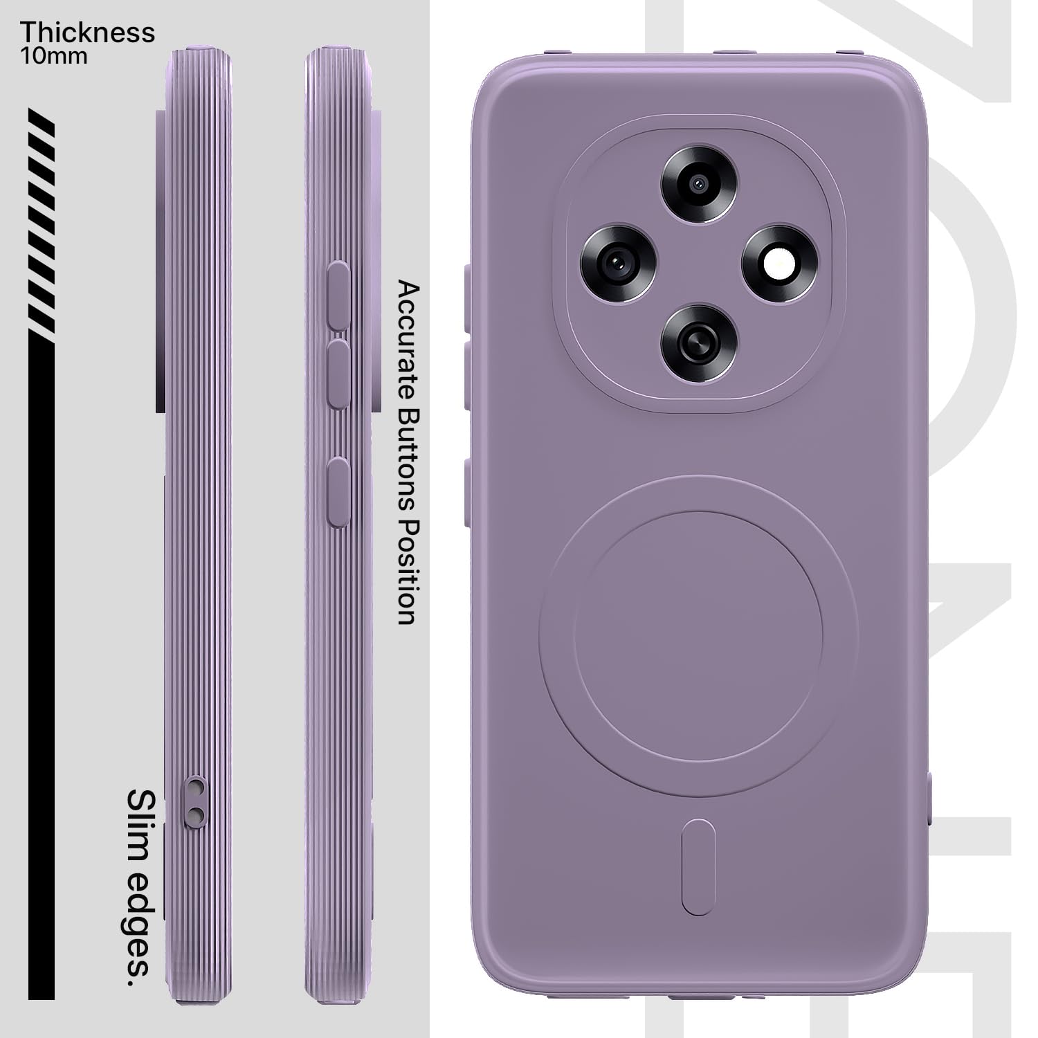 Pikkme light purple MagSafe mobile back cover for Oppo F31 Pro 5G – photo 3