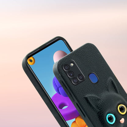 Pikkme Samsung A21s Cat black mobile cover – photo 6