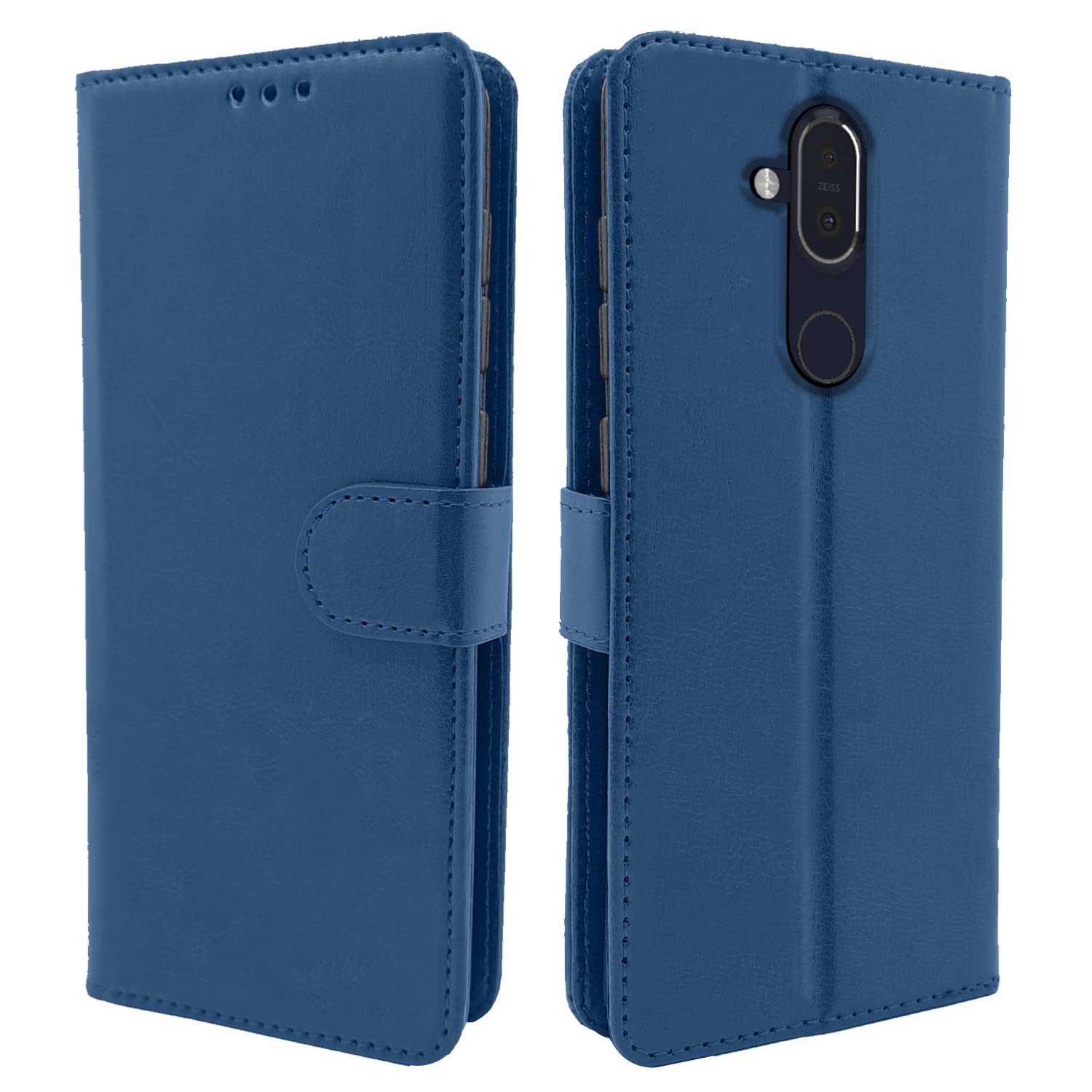 Pikkme Nokia 8.1 Vintage Flip Cover (Blue)