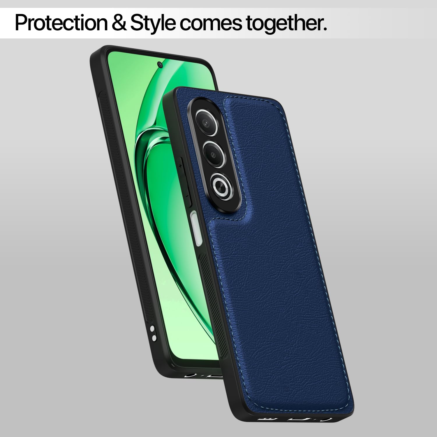 Blue Leather mobile back cover for Oppo K12x 5G – Pikkme – photo 6
