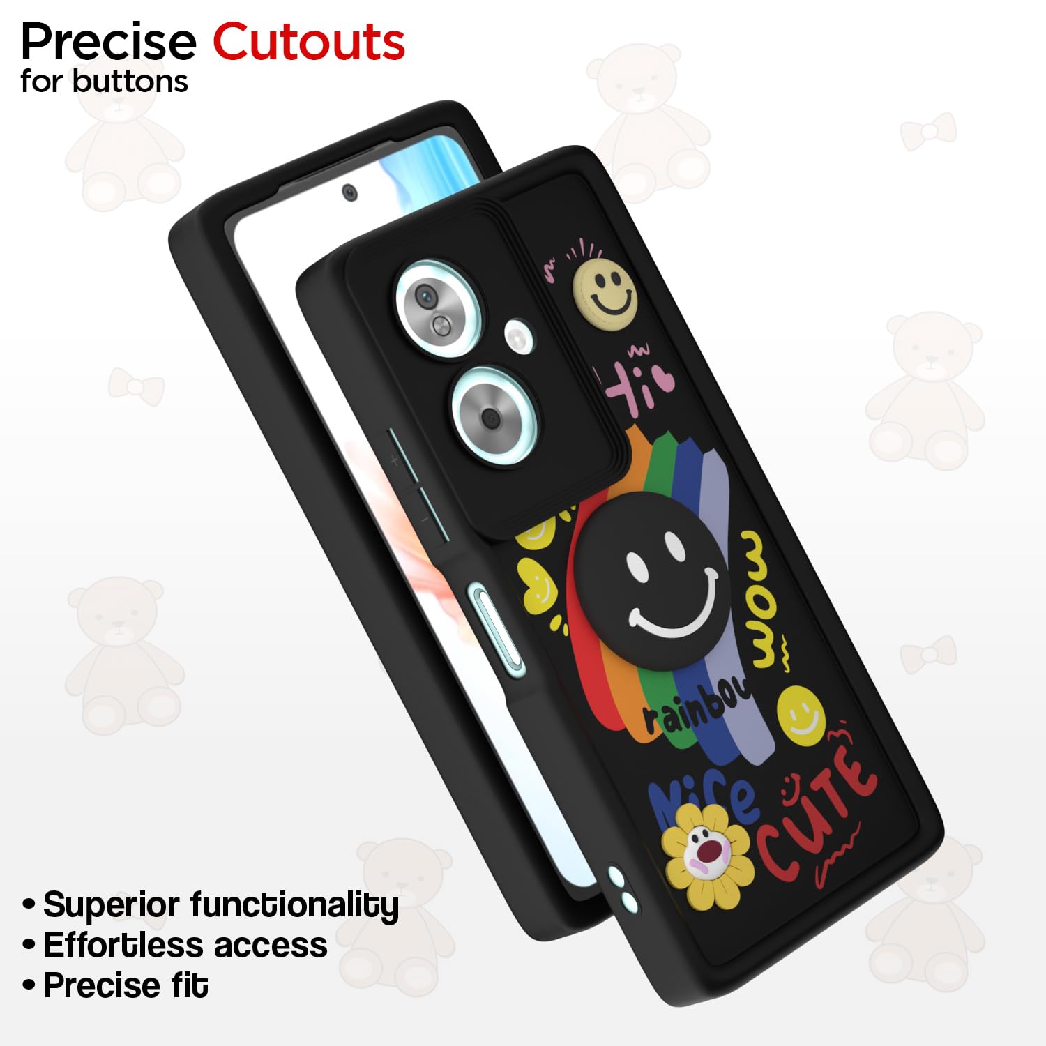 Pikkme black mobile back cover for Oppo A79 5G – photo 6