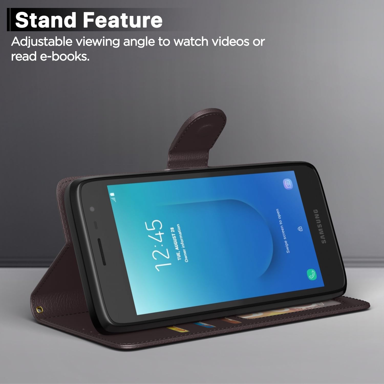 Coffee wallet flip cover for Samsung J2 Core – Pikkme – photo 3