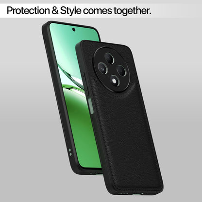 Pikkme Oppo F27 5G Leatherback Back Case | Black