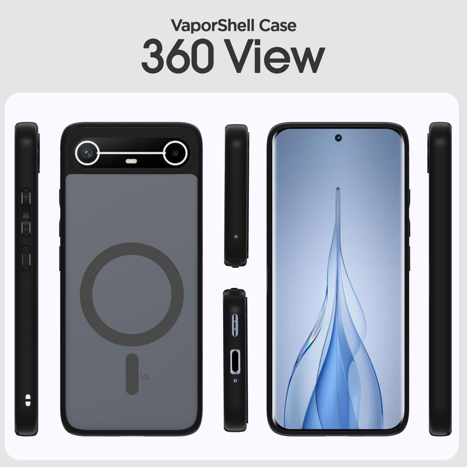 Pikkme black smoke mag-safe mobile cover for Tecno Pova – photo 2