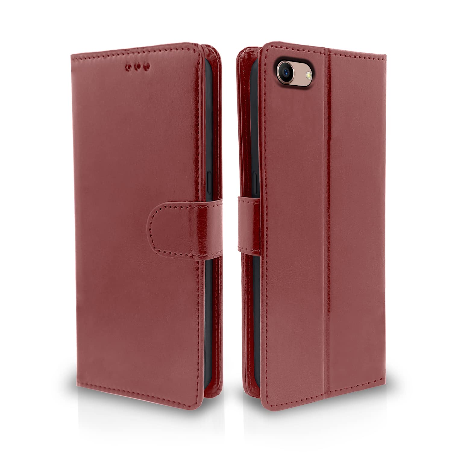 Pikkme Oppo A83 Vintage Flip Cover (Brown)