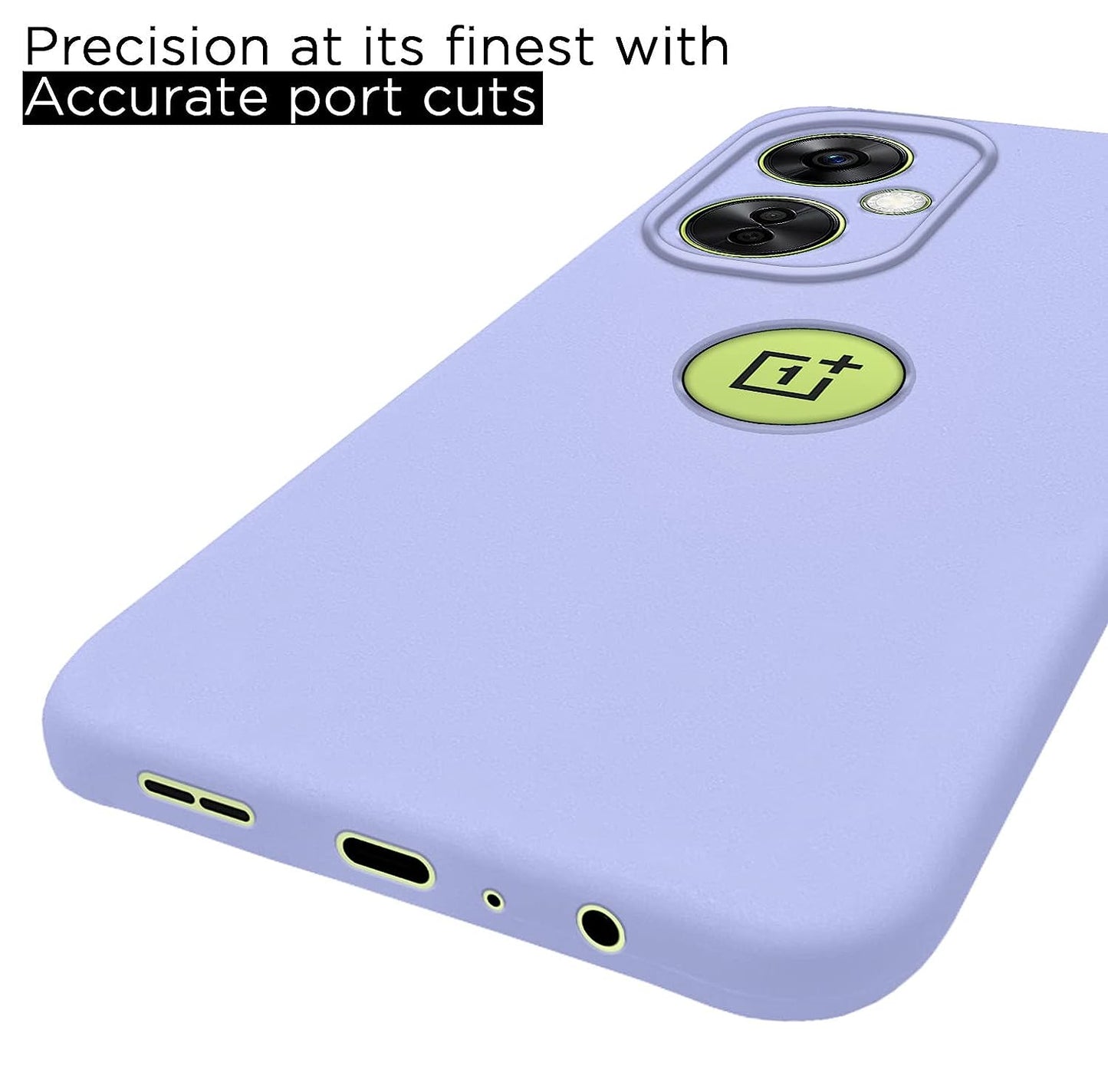 Pikkme OnePlus Nord CE 3 Lite 5G Back Cover Super Soft Silicone Bumper Case (Light Purple)