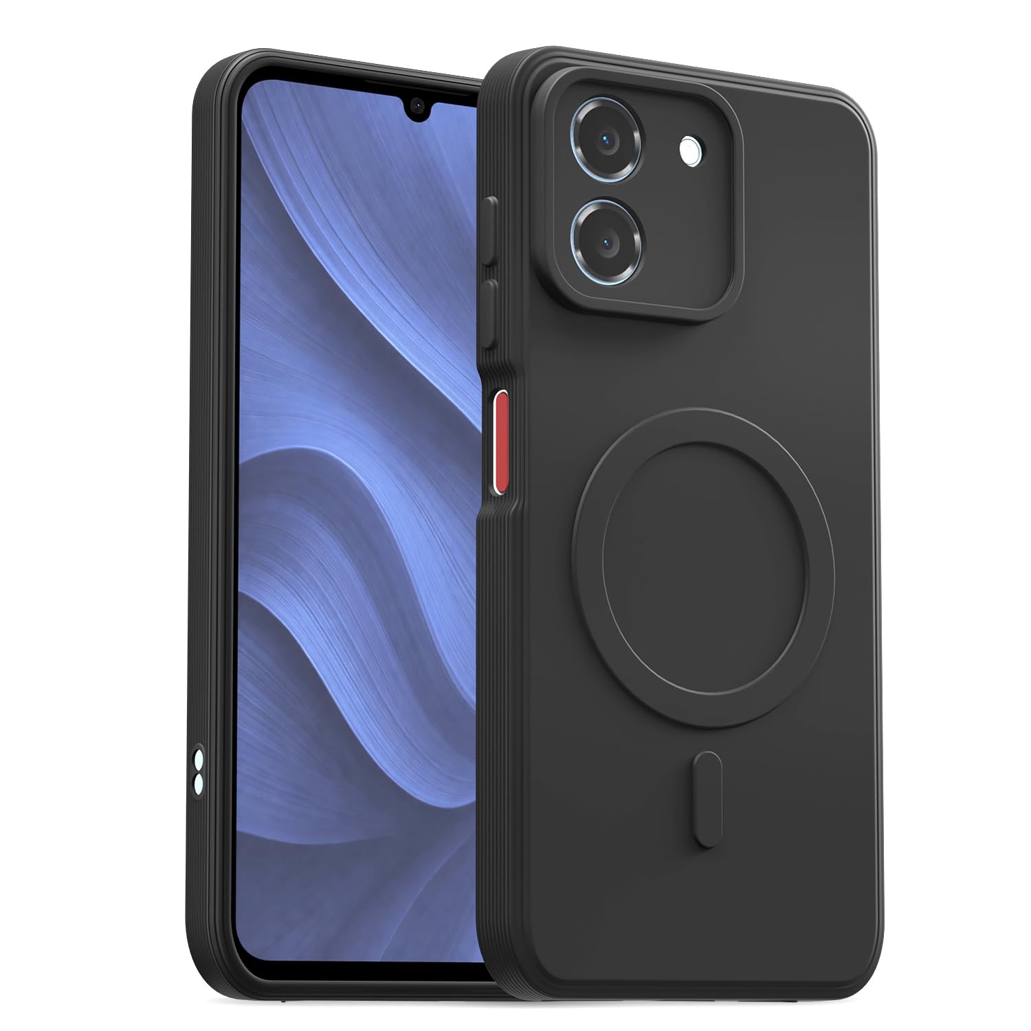 Pikkme black MagSafe mobile back cover for Ai+ Pulse 2