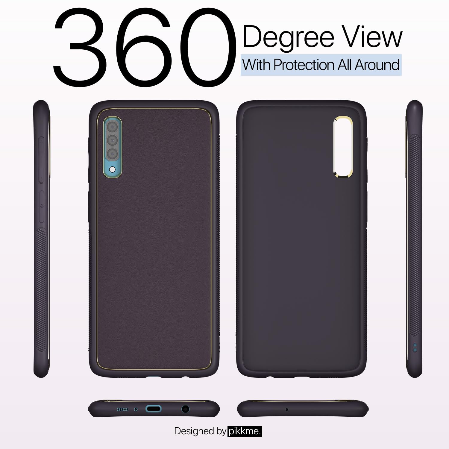 Samsung A50/A50s/A30s Chrome mobile cover in purple by Pikkme – photo 3
