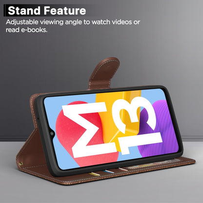 Pikkme tan mobile flip cover for Samsung M13 4G – photo 3