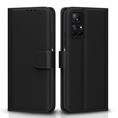 Black Wallet flip cover for Redmi Note 11T/Poco M4 Pro – Pikkme